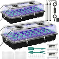 Seed Starter Tray with Grow Light,72-Cell Seed Starter Kit with Magnetic Hygrometer,Seed Germination Kit with Humidity Dome,User-Friendly Plant Germination Trays for Indoor Plants by Yioviru