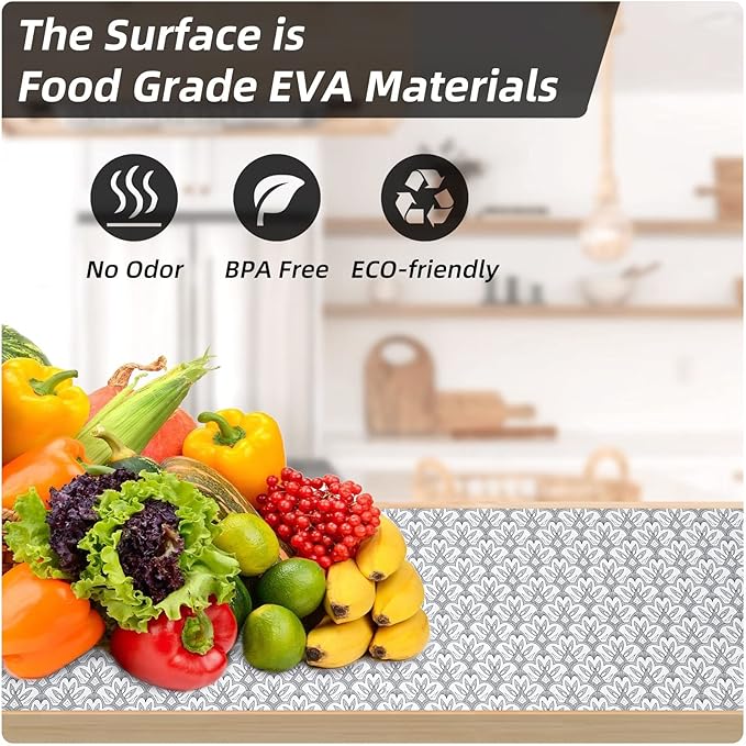 12" W x 120" L Floral Drawer and Shelf Liner for Cabinets, Non-Adhesive Strong Grip Non-Slip Flower Shelf Cabinet Kitchen Shelf Liners for Kitchen Cabinets - Image 6