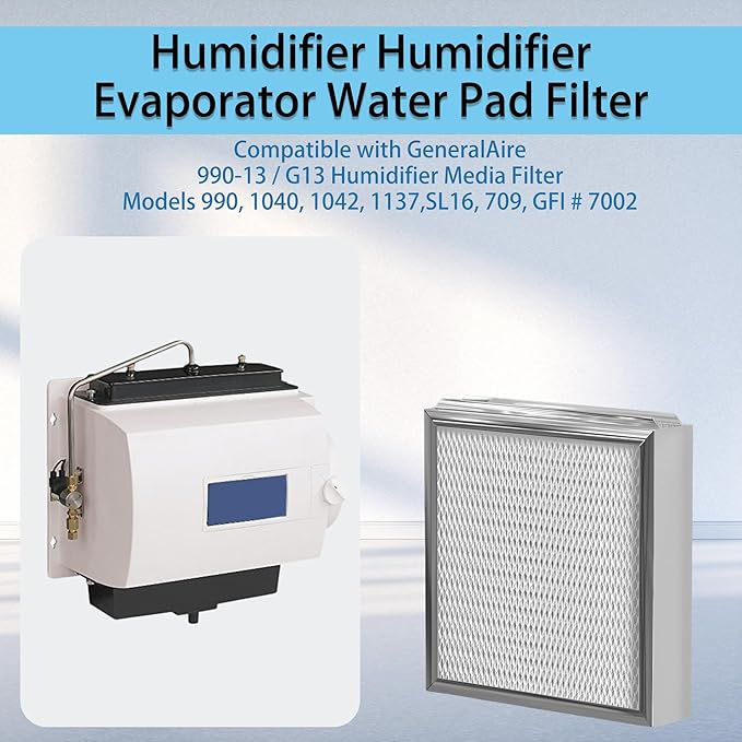 2 Pack 990-13 Humidifier Evaporator Water Pad Filters | Replacement for GeneralAire 990-13 / G13 Humidifier Media Filter Models 990, 1040, 1042, 1137, SL16, 709, GFI # 7002 - Image 2