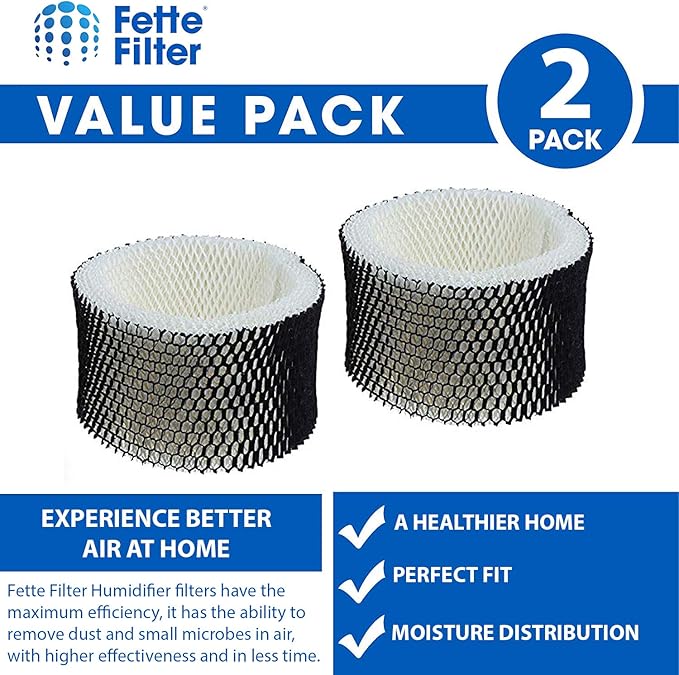 Fette Filter -2 Humidifier Filters Compatible with Holmes & Sunbeam Humidifier Filter A, HWF62 HWF62CS HWF62D (Pack of 2) - Image 2