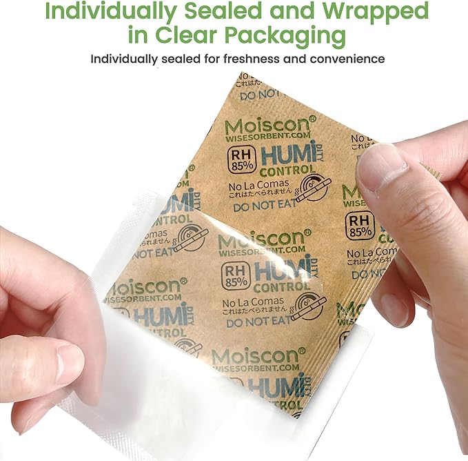 30 Pack 85% RH Size 8 Two-Way Humidity Control Packs for Wooden Musical Instruments, 8 Gram Moisture Control Packets for Bagpipe Reeds, Saxophone Reeds Individually Wrapped - Image 4