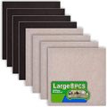 8 Pack - 2 Colors Self Adhesive Square Furniture Felt Pad Surface Protector for Hardwood, Tile, Laminated Floor - Cut into Any Shape by HilltopProducts
