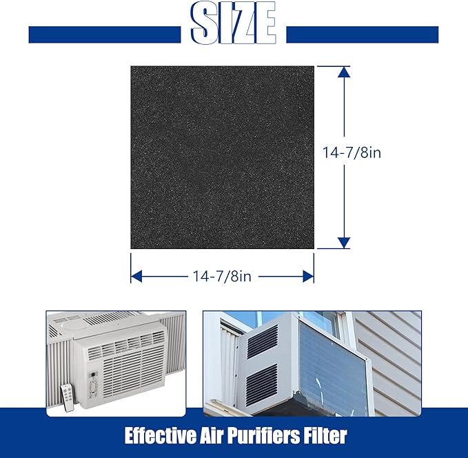 Cut to Fit Foam Pad Pre Filter, Air Purifiers Filter Replacement, Compatible with Most Air Conditioner, Trash Cans, Dehumidifier, 15 x 15 inch, 2 Pack - Image 2