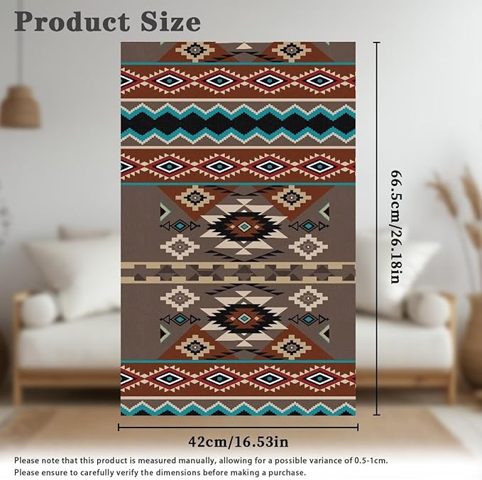Brown Aztec Headrest Cover for Small Recliner Washable Couch Protective Cover Wear Resistant Headrest Sofa Protector Fashion Theater Seat Loveseat Home Decor - Image 5