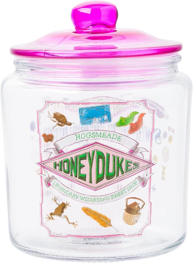 Silver Buffalo Harry Potter Hogsmeade Honeydukes Treats Glass Cookie Snack Candy Jar With Lid (Small) by SilverBuffalo