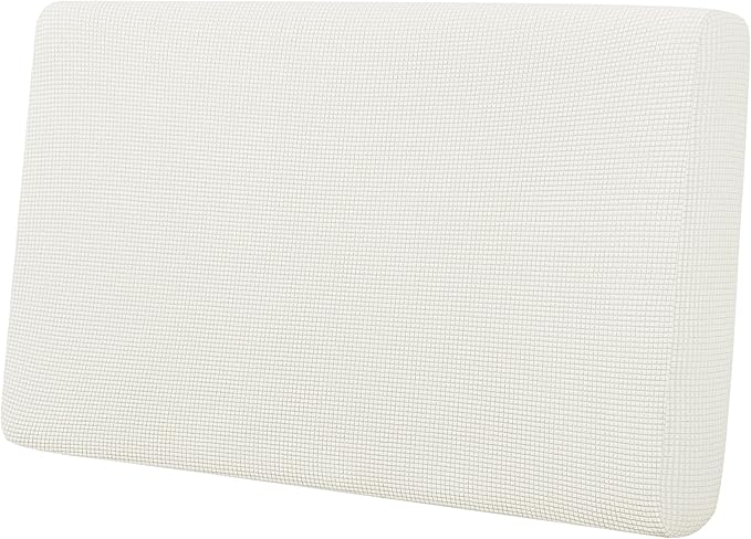Easy-Going Stretch Loveseat Cushion Cover Sofa Cushion Furniture Protector Sofa Seat Sofa Slipcover Sofa Cover Soft Flexibility with Elastic Bottom(Loveseat Cushion, Cream) by Easy-Going