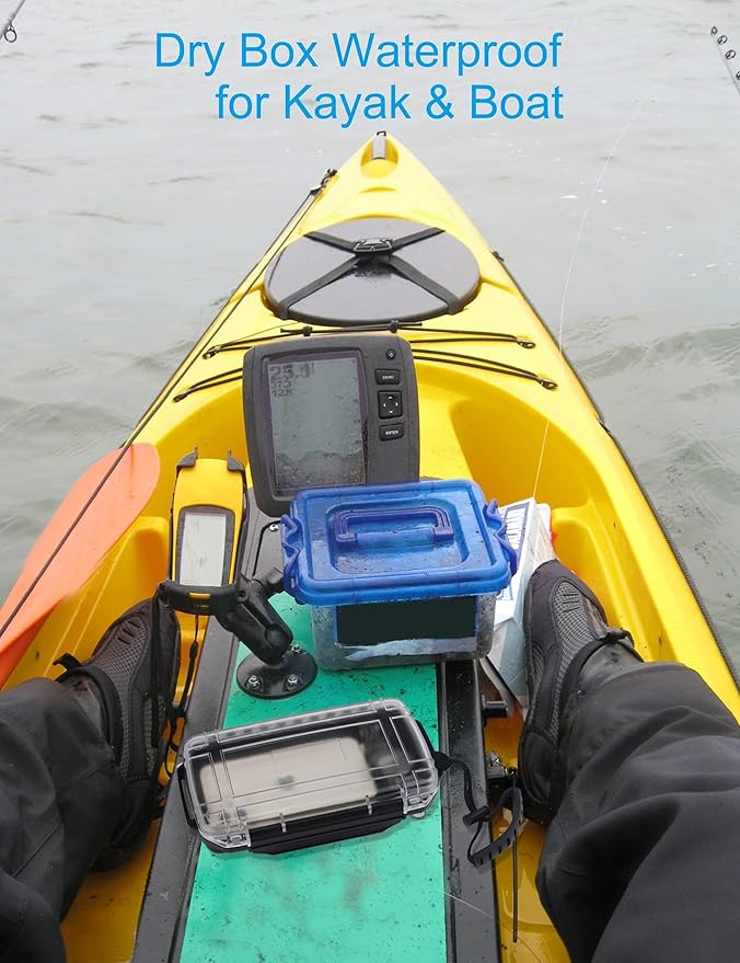 Hlotmeky Waterproof Dry Box for Kayaking, Boat, Phone - Small Container, Watertight Storage Case for Diving (Black) - Image 5