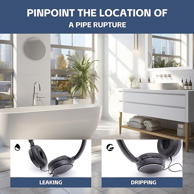 Water Leak Detection,Water Sensor Alarm Leak Detector for Home,Water Leak detectors Detector de fugas de agua Fieldpiece Leak Detector Underground PVC Pipe Locator Pool Leak Detection kit - Image 6