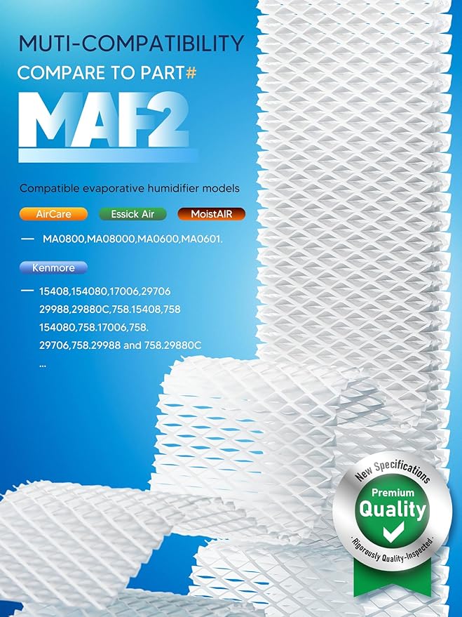 MAF2 Humidifier Filter Replacement for Aircare Esscik Air MiostAIR MA0800 MA08000 MA0600 MA0601 and Replacement for Kenmore 15408, 2 Pack - Image 4