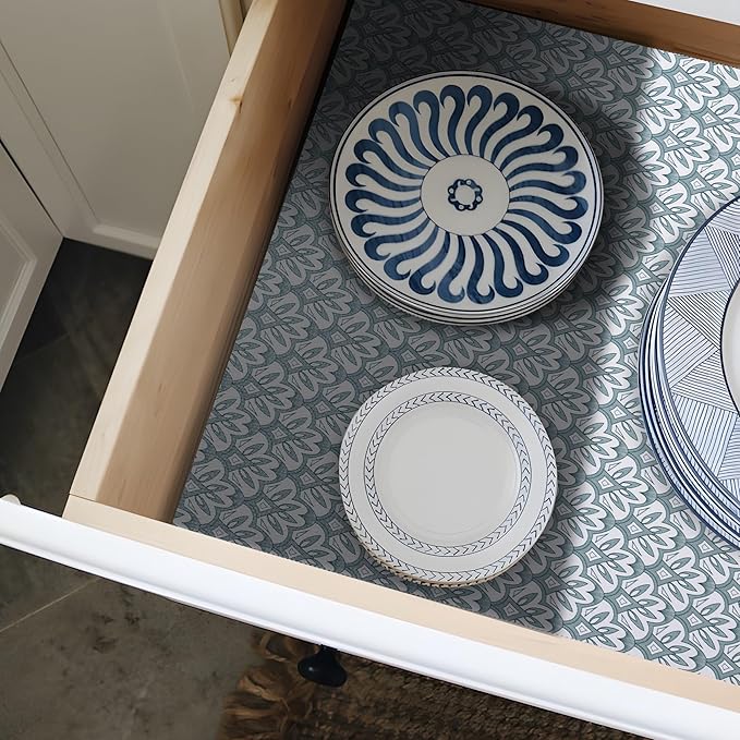 12" W x 240" L Floral Drawer and Shelf Liner for Cabinets, Non-Adhesive Strong Grip Non-Slip Flower Shelf Cabinet Kitchen Shelf Liners for Kitchen Cabinets - Image 8