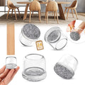 24PCS Extra Small Chair Leg Floor Protectors, Furniture Sliders, Chair Leg Protectors for Hardwood Floors, Non-Slip Felt Furniture Pads, Round Silicone Cap Covers to Protect Floors(Fit 0.5" - 0.75") by Indemo