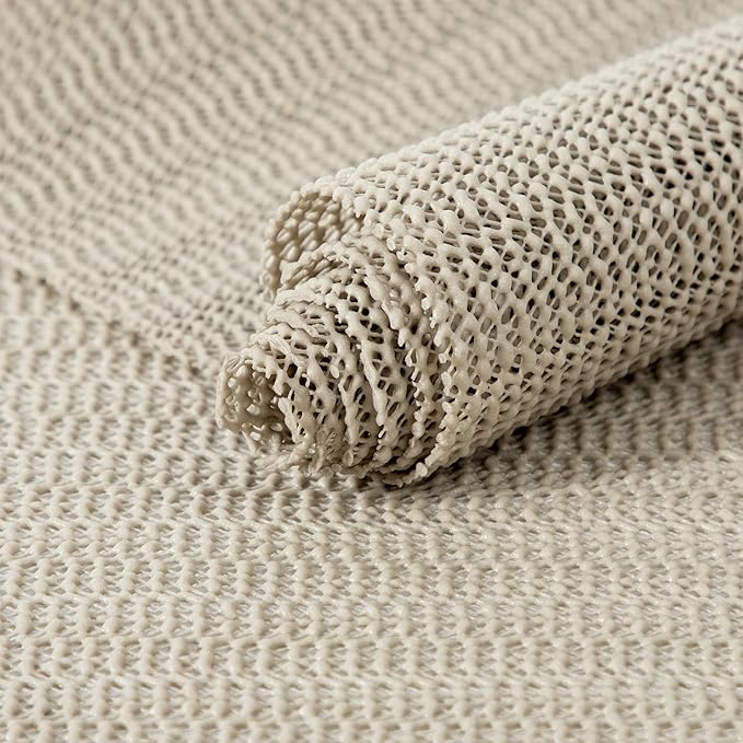 Shelf Liners for Cabinets-Drawer Liner Cabinet Liners for Shelves Kitchen,Non-Adhesive,Non-Slip,Beige,12 x 60 inch by vortiara