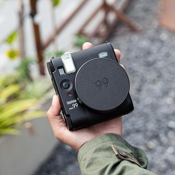 Retro Leather Lens Cap for Fujifilm Insta Mini 99,Aluminum Anti-Dust Anti-Scratches Lightweight Camera Lens Cover with Soft EVA Interior, Accessories for Fuji Mini 99 Lens Protection Cover - Image 8