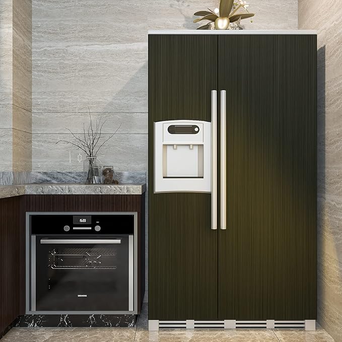 CRE8TIVE Bronze Black Stainless Steel Contact Paper for Appliances 12"x354" Thick Brushed Metallic Wallpaper Stick and Peel Heat Resistant Self Adhesive Vinyl Kitchen Wallpaper for Fridge Dishwasher - Image 4