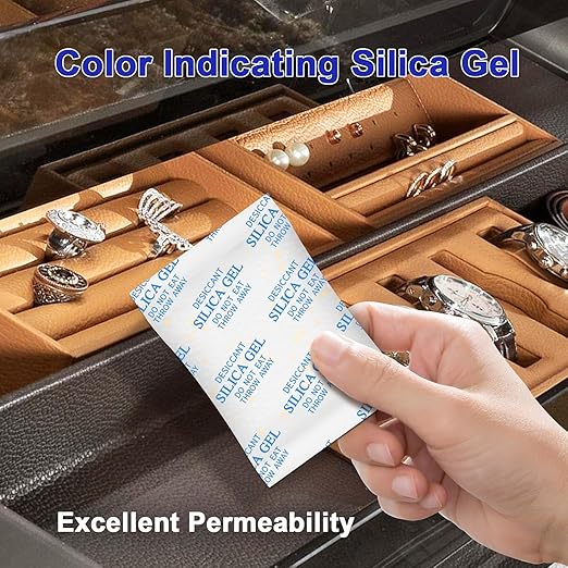 Desiccant Packs for Storage, 75 Packs 20 Gram Silica Gel Packets for Moisture Control, Food Grade Moisture Absorbers with Color Indicating, Desiccant Packs for Foods, Electronics, Jewelry, Safe - Image 4