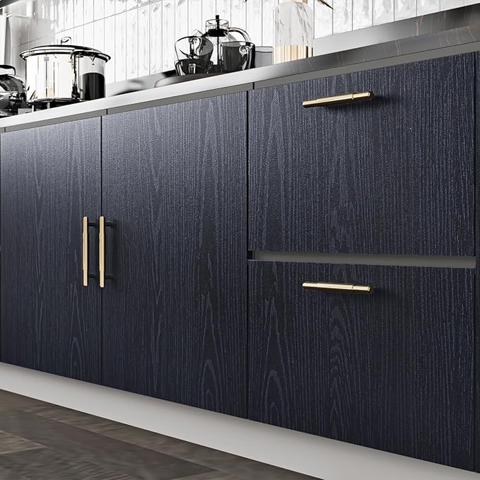 WESTICK Dark Blue Wood Grain Contact Paper for Countertops Waterproof Navy Peel and Stick Wood Wallpaper Self Adhesive Countertop Contact Paper Wooden Vinyl Wrap for Tables Desk Cabinets 15.8" x 196" - Image 4