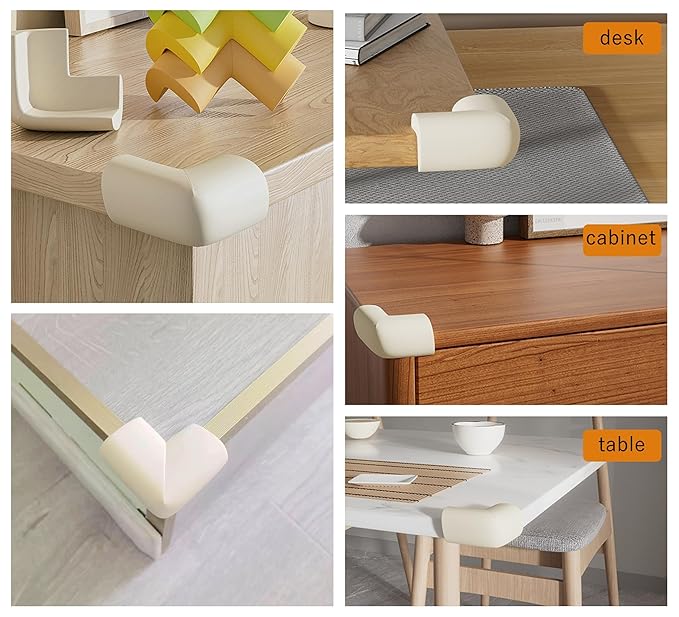 M2cbridge L Shape Extra Thick Furniture Table Edge Protectors Foam (8 Corners(White)) - Image 2