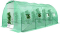 VIVOSUN 13x10x7 Ft. Large Walk in Greenhouse, Greenhouse Tunnel, Garden Plant Hot House with Green PE Cover, Roll-up Zipper Door and Window for Outdoor by VIVOSUN