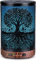 Essential Oil Diffuser 120ML Metal Aromatherapy Diffuser with Timer, Cool Mist Humidifier with Auto Shut-Off & 7 Color Lights for Home Office Spa (Life Tree) by JOYOLO