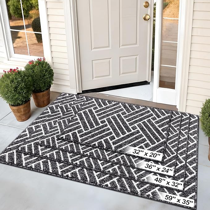 OLANLY Runner Indoor Door Mat, 47x23 Inch, Dirt Resistant and Absorbent, Non-Slip Rubber Backing Floor Mats, Easy Clean Low-Profile Doormat for Entryway, Front Door, and Inside Entrance, Black - Image 8