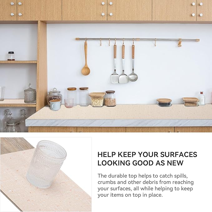 20 x 72 Inch Cupboard Liner Shelving Paper for Cabinets and Drawers Pantry Shelf Liners - Image 3