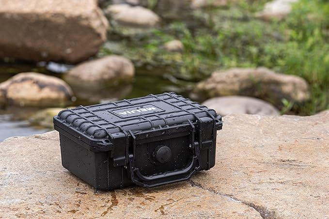 MEIJIA Portable All Weather IP67 Waterproof Protective Case, Hard Case,Camera Case With Customizable Foam,Fit Use of Drones, Cameras,Equipments (Black, 8.12x6.56x3.56inches) - Image 5