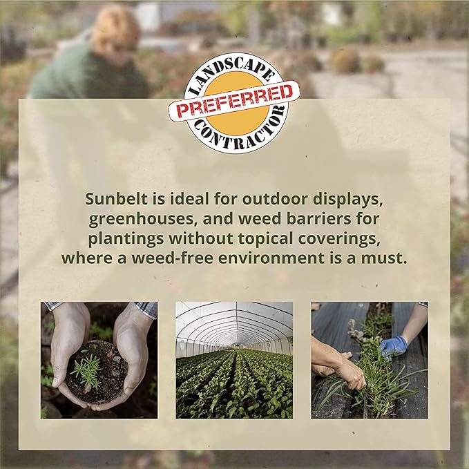 Dewitt 24-Pack Sunbelt Weed Barrier Fabric 3.2 oz, 4 x 300 Feet – Heavy-Duty Ground Cover Mat for Greenhouse Floors, Garden Rows, Raised Beds, Yard Gardening, and Outdoor Landscape Protection - Image 6