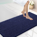 Smiry Luxury Chenille Bathroom Rugs 40x24, Extra Soft and Absorbent Shaggy Bath Mat, Machine Washable, Non-Slip Plush Carpet Runner for Tub, Shower, and Floor, Home Decor Accessories, Navy Blue by Smiry