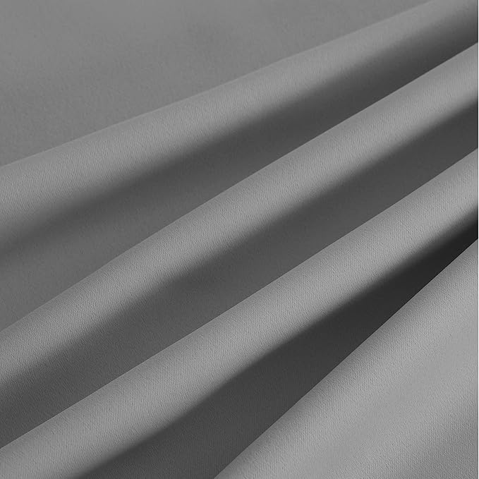 NICETOWN Room Darkening Draperies Curtains Panels, 2 Panels Silver Grey W52 x L84 - Image 9