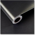 CRE8TIVE Thick Bronze Black Stainless Steel Contact Paper Peel and Stick 12"x80" Brushed Metallic Wallpaper Removable Heat Resistant Vinyl Roll for Kitchen Appliances Refrigerator Microwave Oven by CRE8TIVE