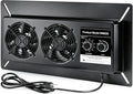 220 CFM Crawl Space Vent Fan with Dehumidistat & Thermostat, Dual Knobs for Speed & Humidity Control, 3000 RPM, Reduces Indoor Radon, Humidity & Odors, High-Efficiency Ventilation by WARMOASIS