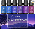 ASAKUKI Essential Oils for Diffuser – 6 Mood Essential Oil Blends (Breathe, Uplift, Sensual, Balance, Unwind, Rest) for Morning to Night Rituals, Home & Daily Use by ASAKUKI