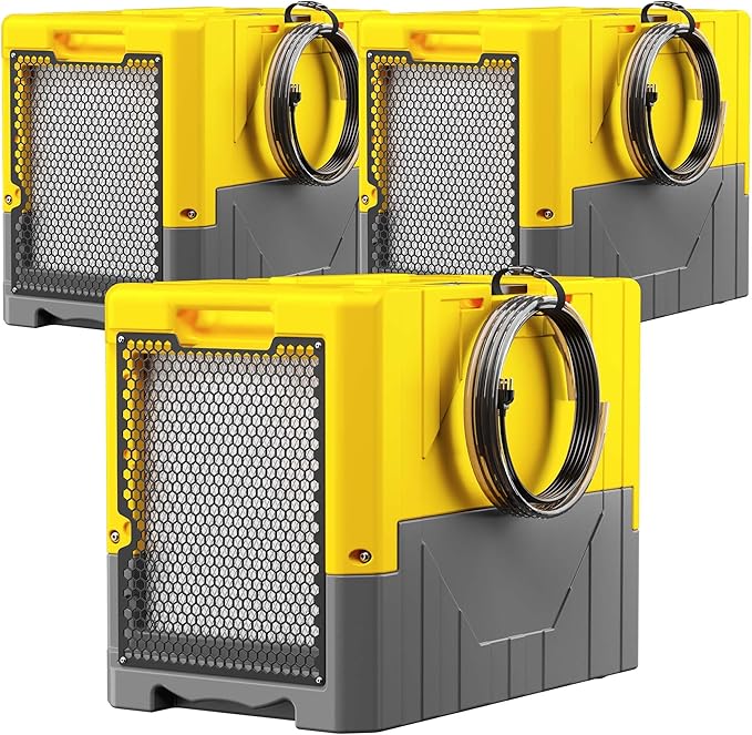 190Pints High Efficiency Commercial Dehumidifier for Basements-6000 Sq.Ft. Industrial Grade Dehumidifiers with Pump & Drain Hose for Crawl Spaces Water Damage Restoration-Auto Defrost-3PC by BSMTEK