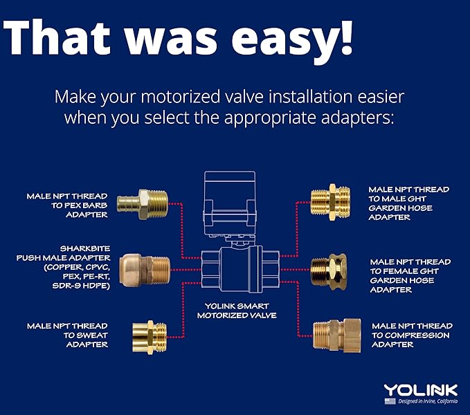 YoLink LoRa Smart Water Leak Protection System, Including 1/2" Commercial Grade Smart Motorized Stainless Steel Valve, (3) Water Leak Sensors, Hub: Up to 1/4-Mile Range, IFTTT, Alexa, Home Assistant - Image 3