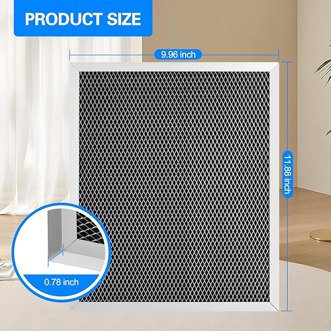 5443 Washable Dehumidifier Filter MERV 8 Replacement for Aprilaire Whole-House Dehumidifiers Models 1830, 1830CS, 1830W, 1830Z, 1850, 1850CS, 1850D, 1850W, 1850Z, 1852 Dimensions 10"x12"x1", 2 packs - Image 3