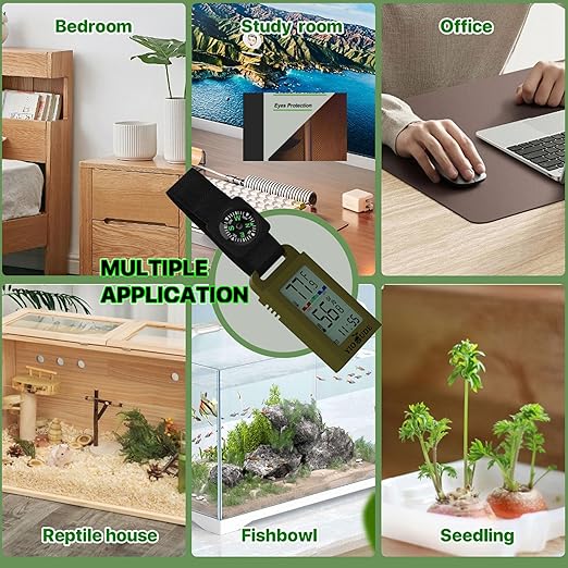 Indoor Outdoor Portable Thermometer Hygrometer with Accurate Temp & Humidity Detection Alarm Compass Crucial for a Comfortable Living Space, Camping, Workshop. Get it Now for a Controlled Environment - Image 7