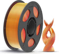 ANYCUBIC Silk Dual Color Pla Filament, 2-in-1 Chrome Coextrusion Color Change 3D Printer Filament 1.75mm Dimensional Accuracy +/- 0.02mm, Silk Texture, 1KG Reusable Spool (2.2 lbs), Red Gold by ANYCUBIC