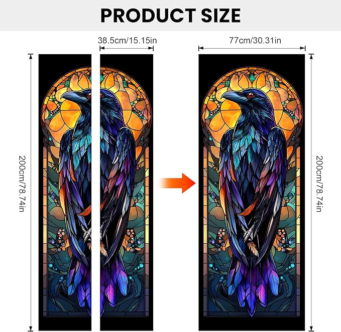 3D Door Stickers, Peel and Stick Vinyl Wallpaper, Self-Adhesive Mural Door Cover for Home Decor 30.3" W x 78.7" H - Image 3