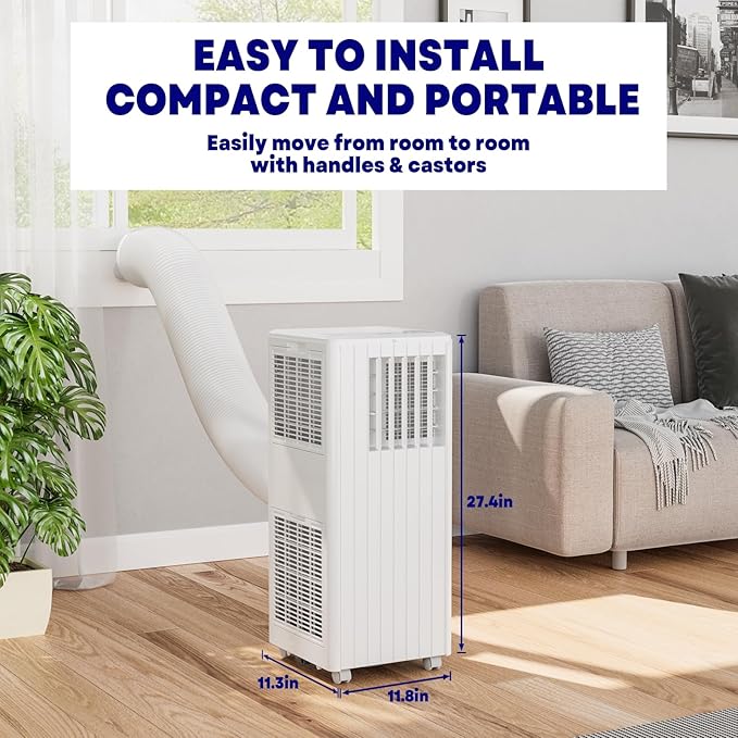 GAOMON 8000 btu Portable Air Conditioners Windowless for Bedrooms,3-In-1 Portable AC Unit for Room with 24h Timer & Remote Control,Drainage-free,Dehumidifier,Sleep Mode,Fan - Image 2