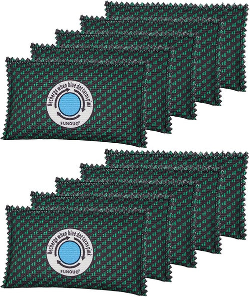 100g Rechargeable Desiccant Pack of 10,Moisture absorbers for storage,Moisture absorbers Bag,Desiccant Dehumidifier bag,Dehumidifier for Home Closets,Gun Safe, and Cars by FUNOUOBuyNow