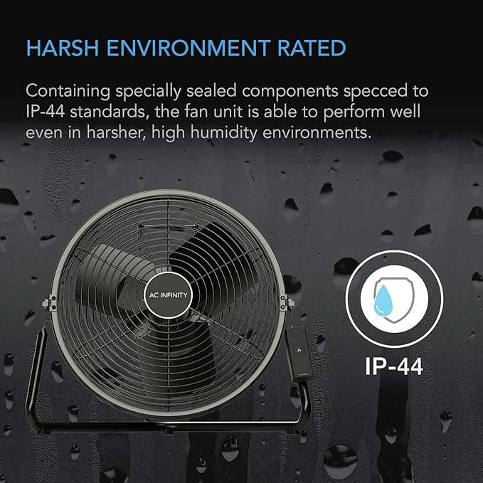 AC Infinity CLOUDLIFT S12, Industrial Wall Fan 12” with Wireless 10-Speed Controller, EC-Motor High-Velocity Shop Fan Floor Stand or Wall Mount, for Hydroponics, Greenhouses, Workshop Circulation - Image 5