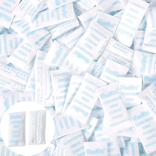 0.5 Gram 11000 Pack Silica Gel Packs, Dessicant Packets, Moisture Absorbers for Food Storage, Food Grade Desiccant Dehumidifiers, WiseMini by Wisesorb