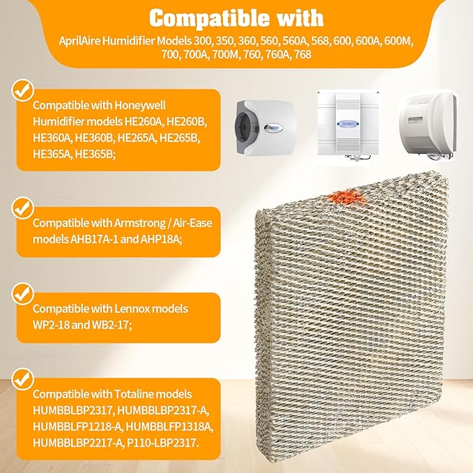 2Pack 35 Water Panel Humidifier Replacement Filter Made of Aluminum Mesh Compatible with AprilAire Whole-House Humidifier Models 300 350 360 560 560A 568 600 600A 600M 700 700A 700M 760 760A 768 - Image 2