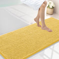 Smiry Luxury Chenille Bathroom Rugs 59x24, Extra Soft and Absorbent Shaggy Bath Mat, Machine Washable, Non-Slip Plush Carpet Runner for Tub, Shower, and Floor, Home Decor Accessories, Yellow by Smiry