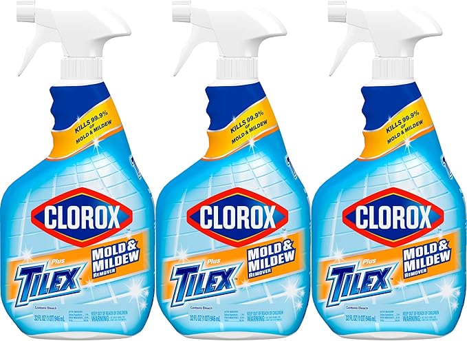 Clorox Plus Tilex Mold and Mildew Remover with Bleach, Spray Bottle, 32 Fluid Ounces, Unscented, Pack of 3 - Image 7