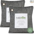 Moso Natural Air Purifying Bag 500g (2 Pack) Premium Bamboo Charcoal Odor Absorber for Home, Bedroom, Kitchen, Basement | Unscented Pet Odor Eliminator | Large Charcoal Deodorizer Bag Covers 250sqft by MosoNatural
