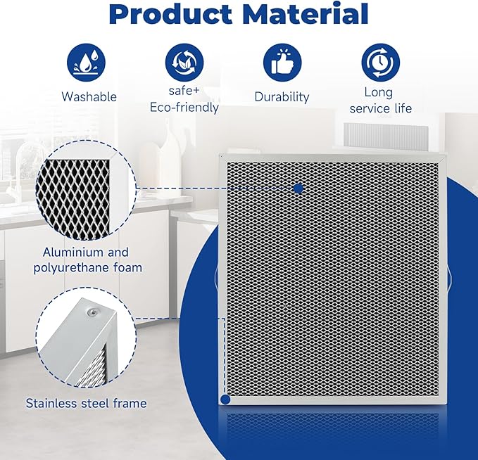 2-Packs 5881 Washable MERV 8 Dehumidifier Filter 12x14x1 Compatible with AprilAire Whole-House Models E100 E080 8192A and Dehumidifying Ventilator 8192A Replacement Filter - Image 5