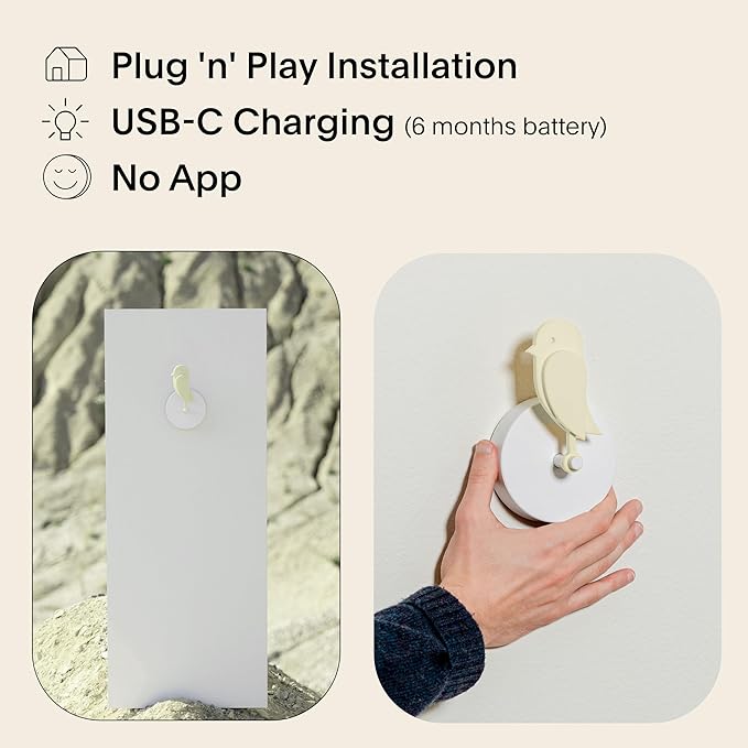 Birdie 2.0 - Design Indoor CO2 Monitor - Air Quality Meter for Home & Office - Modern Interior Decor - Visual Air Quality Sensor for Fresh Air - Wall Mounted - Swiss Sensor Technology-Dune, FullBirdie - Image 2