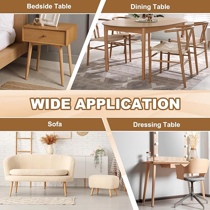 PATIKIL 24 mm Nail-on Felt Pads, 72 Pcs Round Felt Furniture Sliders Pads Heavy Duty Floor Protectors for Wooden Chair Sofa Cabinet Table Leg Feet Hardwood Floors, White - Image 7