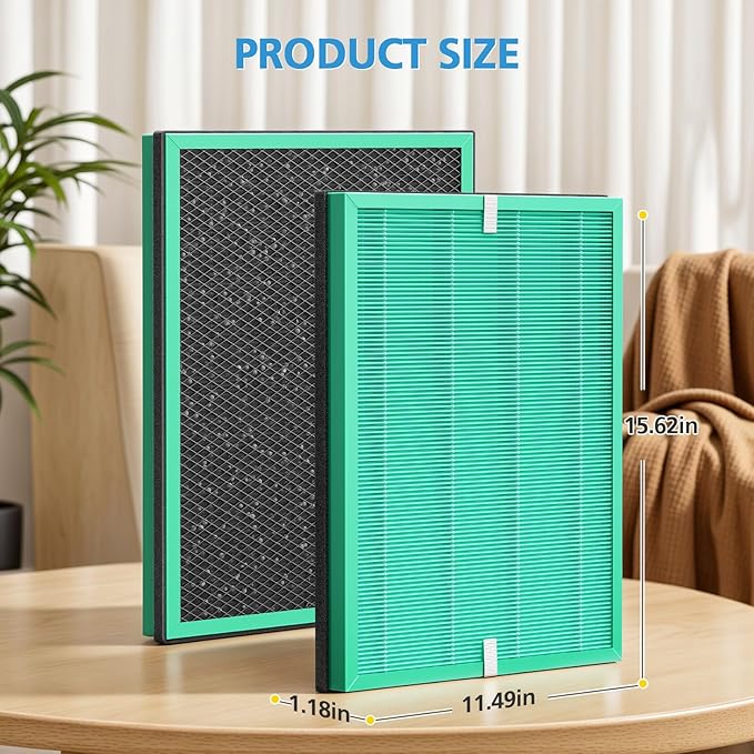 MSA3 Pet Odor Filter Replacement, Compatible with Membrane Solutions MSA3/MSA3S Air Purifier, Upgraded 4-in-1 Filter, 2-Pack, Pet Version - Image 4